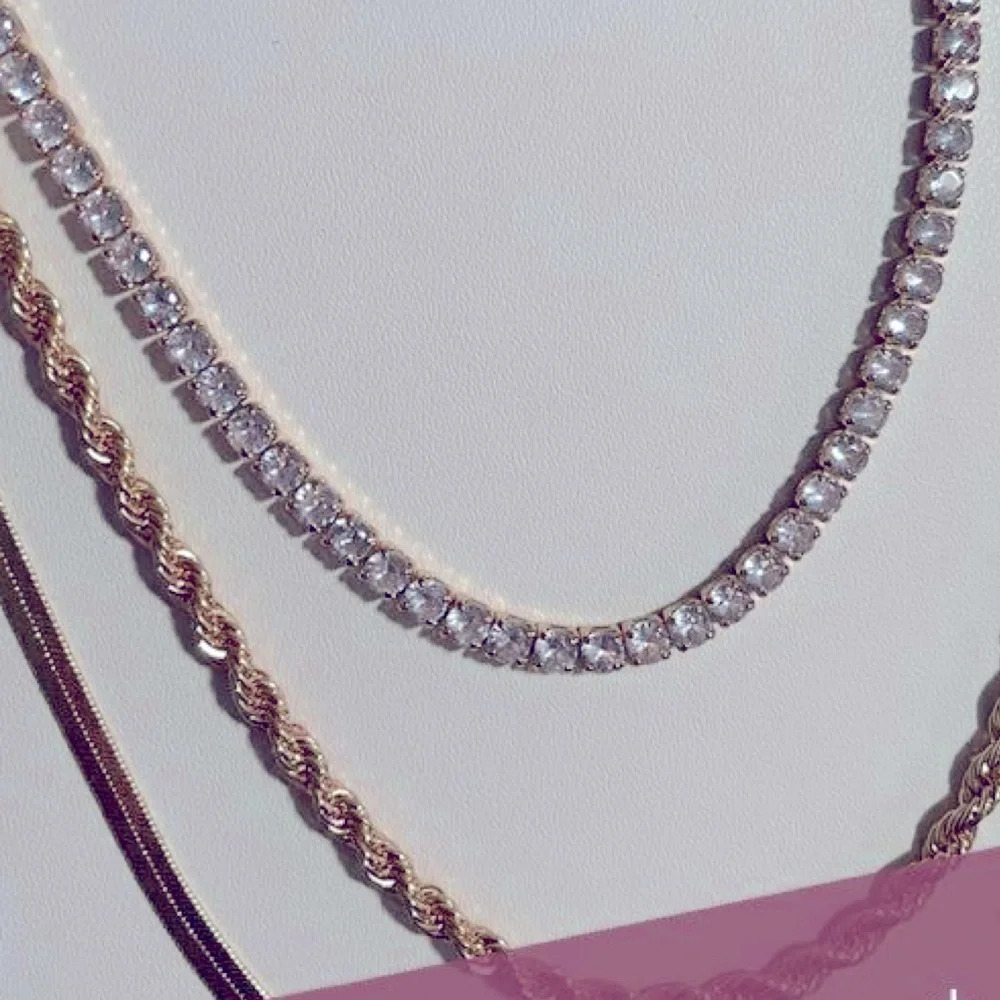 - HOUSE OF HARLOW 1960 GOLD TONE 3 IN 1 LAYERING NECKLACE 18” - Picture 8 of 16